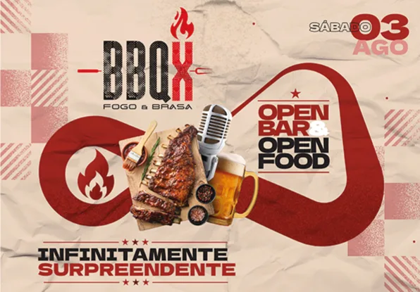 Cartaz do evento BBQX Fogo e Brasa