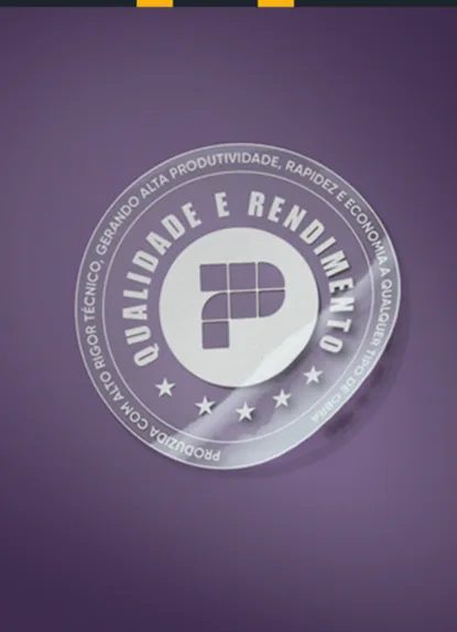 Selo 3D de qualidade e rendimento