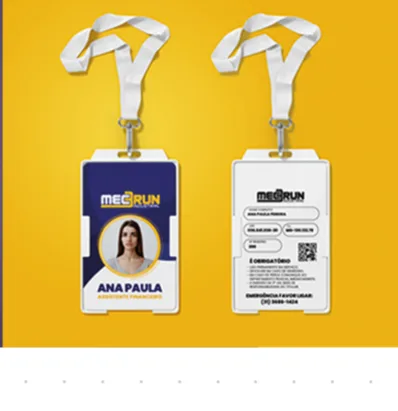 Crachás e cordões personalizados da MecRun