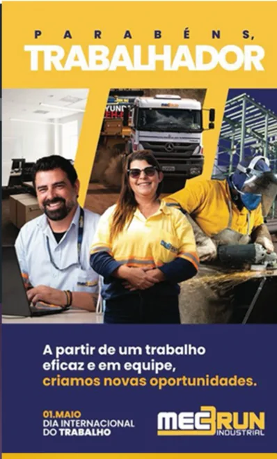 Campanha do Dia do Trabalhador para a MecRun Industrial