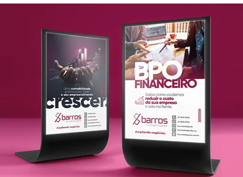 Displays de mesa para a Barros Contabilidade