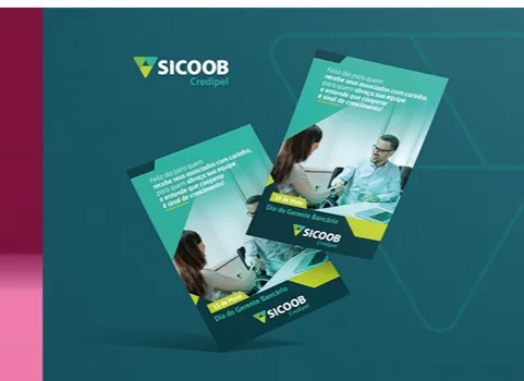Folders institucionais para o Sicoob Credipel